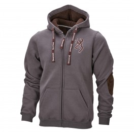 Browning Felpa Zip Lunga Sweatshirt Snapshot Warm Ashgrey