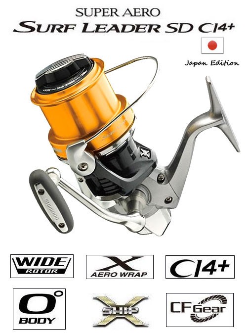 リール SHIMANO SUPER AERO Surf Leader SD CI4+30 Carrete Súper Aero Surf Leader CI4+ 30 SD de Shimano